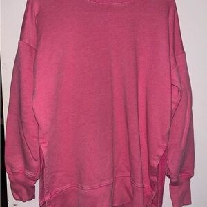 Aerie Bright Pink Oversized Crewneck